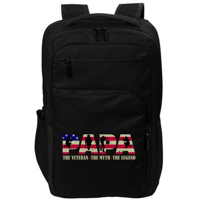 Papa The Veteran The Myth The Legend Impact Tech Backpack