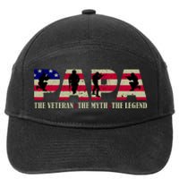 Papa The Veteran The Myth The Legend 7-Panel Snapback Hat