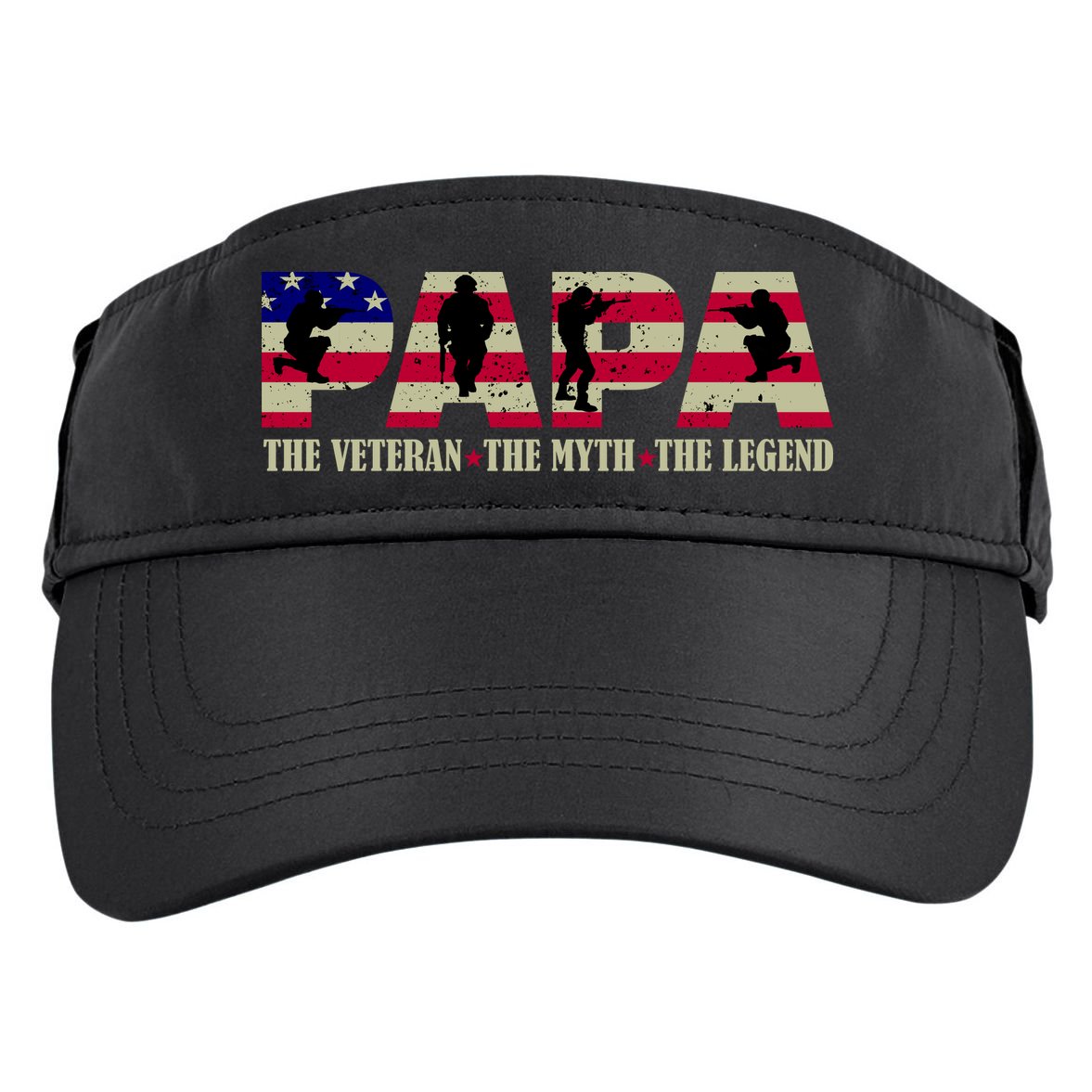Papa The Veteran The Myth The Legend Adult Drive Performance Visor