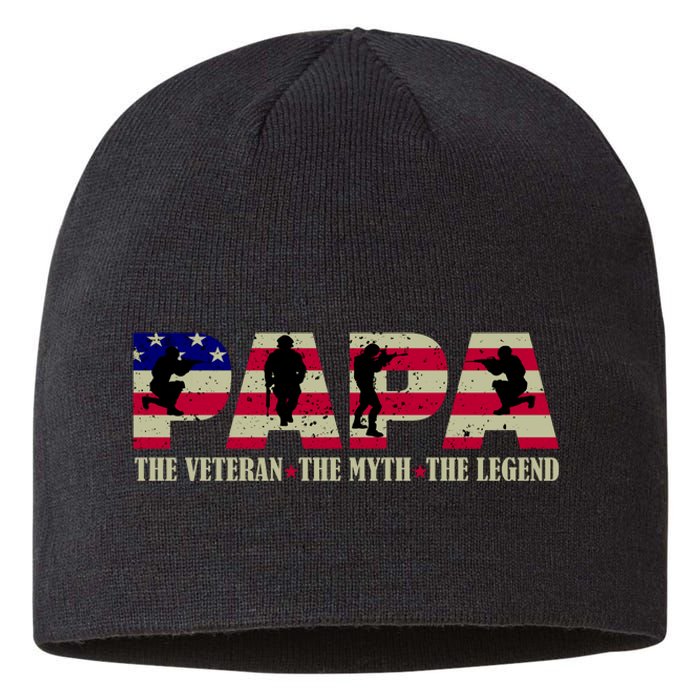 Papa The Veteran The Myth The Legend Sustainable Beanie