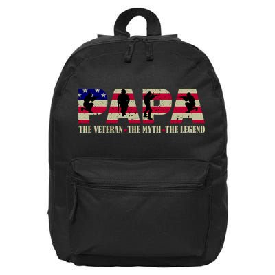 Papa The Veteran The Myth The Legend 16 in Basic Backpack