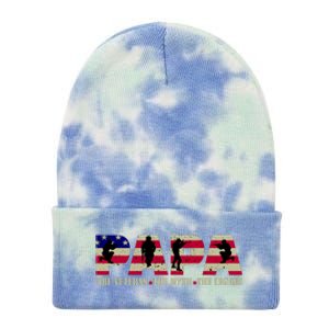 Papa The Veteran The Myth The Legend Tie Dye 12in Knit Beanie