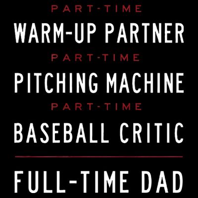 Part Time Warm Up Partner Pitching Baseball Full Time Dad T-Shirt