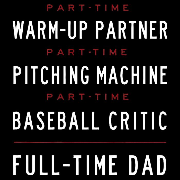 Part Time Warm Up Partner Pitching Baseball Full Time Dad Button