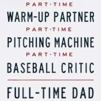 Part Time Warm Up Partner Pitching Baseball Full Time Dad Garment-Dyed Sweatshirt