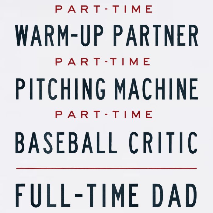 Part Time Warm Up Partner Pitching Baseball Full Time Dad Garment-Dyed Sweatshirt