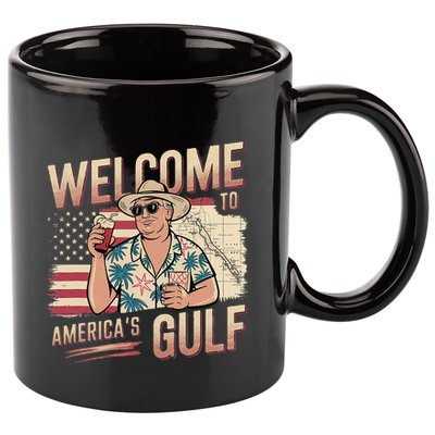 President Trump Welcome To AmericaS Gulf Mexico Vacation 11oz C Handle Ceramic Mug