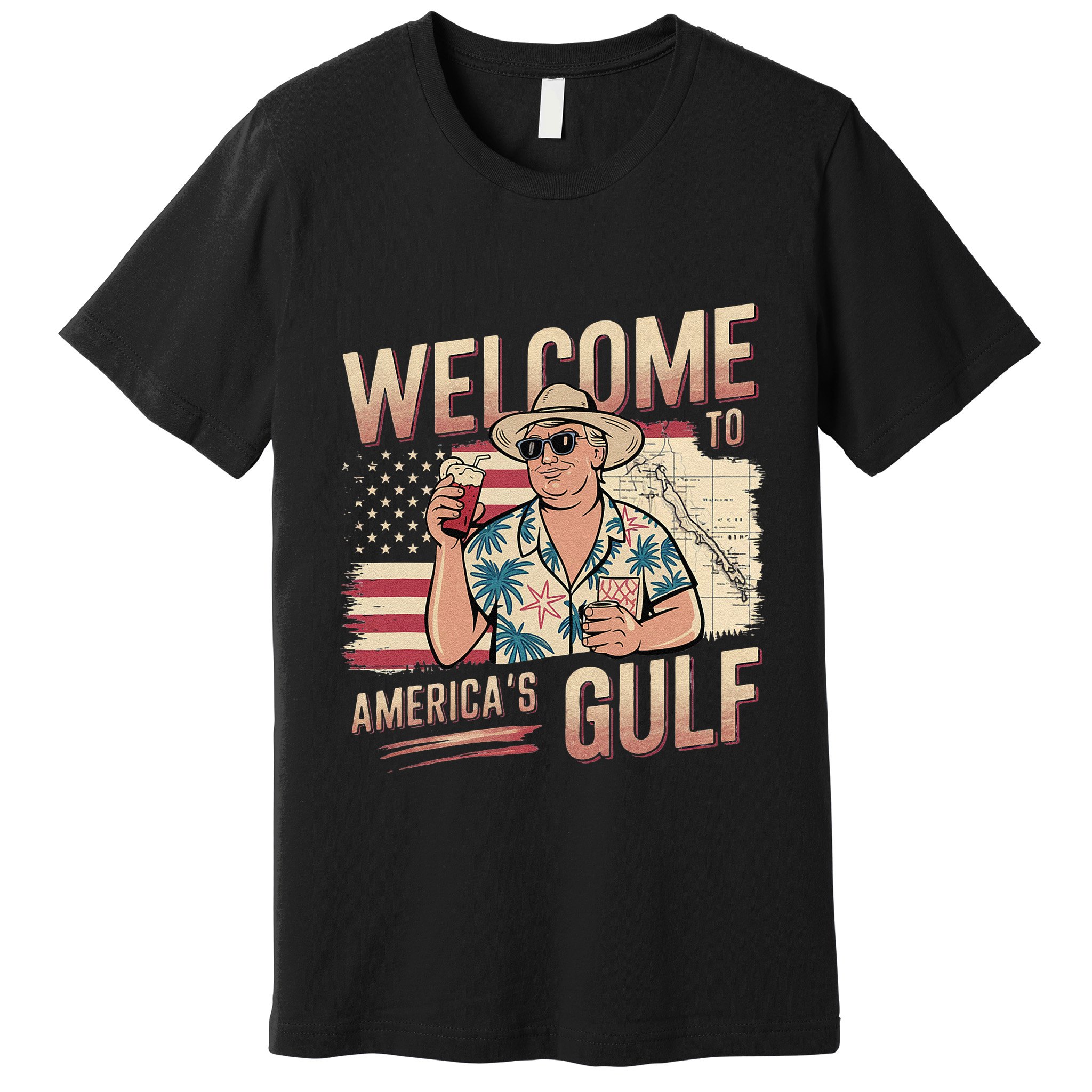 President Trump Welcome To AmericaS Gulf Mexico Vacation Premium T-Shirt