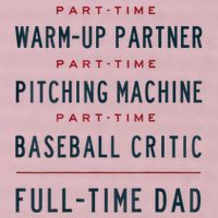 Part Time Warm Up Partner Pitching Baseball Full Time Dad 25L Jumbo Tote