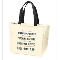 Part Time Warm Up Partner Pitching Baseball Full Time Dad Zip Tote Bag