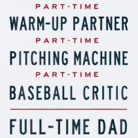 Part Time Warm Up Partner Pitching Baseball Full Time Dad Sueded Cloud Jersey T-Shirt