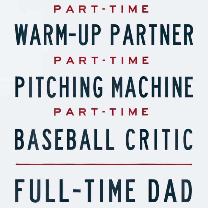 Part Time Warm Up Partner Pitching Baseball Full Time Dad Sueded Cloud Jersey T-Shirt