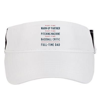 Part Time Warm Up Partner Pitching Baseball Full Time Dad Adult Drive Performance Visor