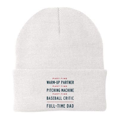 Part Time Warm Up Partner Pitching Baseball Full Time Dad Beanie