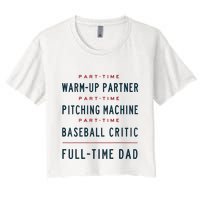 Part Time Warm Up Partner Pitching Baseball Full Time Dad Crop Top