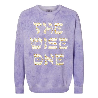 Passover The Wise One Funny Pesach Gift Colorblast Crewneck Sweatshirt