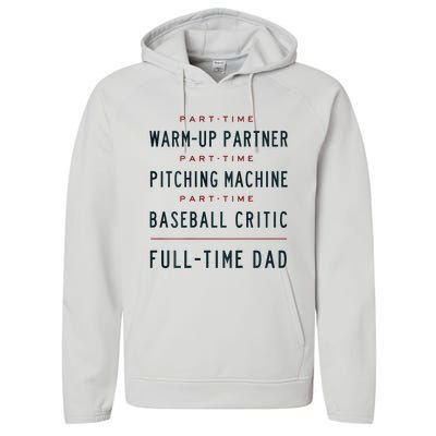 Part Time Warm Up Partner Pitching Baseball Performance Fleece Hoodie