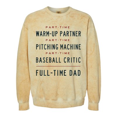 Part Time Warm Up Partner Pitching Baseball Colorblast Crewneck Sweatshirt