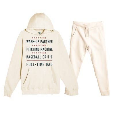 Part Time Warm Up Partner Pitching Baseball Premium Hooded Sweatsuit Set