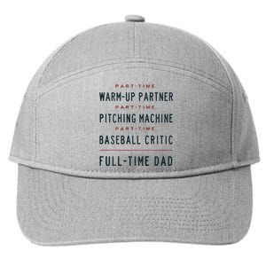 Part Time Warm Up Partner Pitching Baseball 7-Panel Snapback Hat