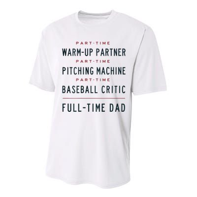 Part Time Warm Up Partner Pitching Baseball Performance Sprint T-Shirt