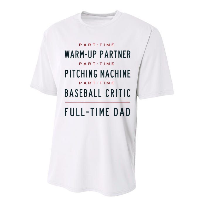 Part Time Warm Up Partner Pitching Baseball Performance Sprint T-Shirt