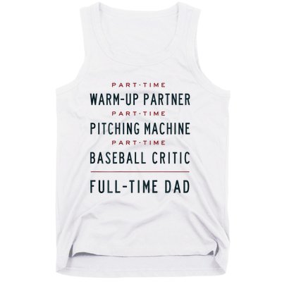 Part Time Warm Up Partner Pitching Baseball Tank Top