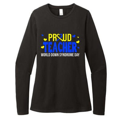 Proud Teacher World Down Syndrome Awareness Day Gifts Womens CVC Long Sleeve Shirt