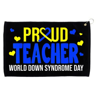 Proud Teacher World Down Syndrome Awareness Day Gifts Grommeted Golf Towel