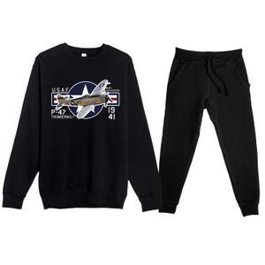 P47 Thunderbolt Ww2 Premium Crewneck Sweatsuit Set