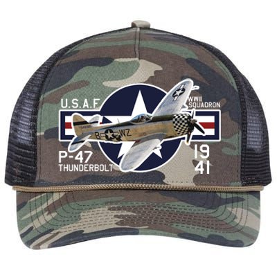 P47 Thunderbolt Ww2 Retro Rope Trucker Hat Cap