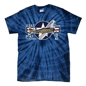 P47 Thunderbolt Ww2 Tie-Dye T-Shirt