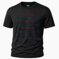 Part Time Warm Up Partner Pitching Baseball Full Time Dad Gift Cooling Performance Crew T-Shirt