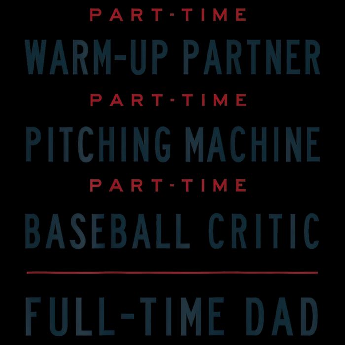 Part Time Warm Up Partner Pitching Baseball Full Time Dad Gift Cooling Performance Crew T-Shirt