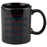 Part Time Warm Up Partner Pitching Baseball Full Time Dad Gift 11oz C Handle Ceramic Mug