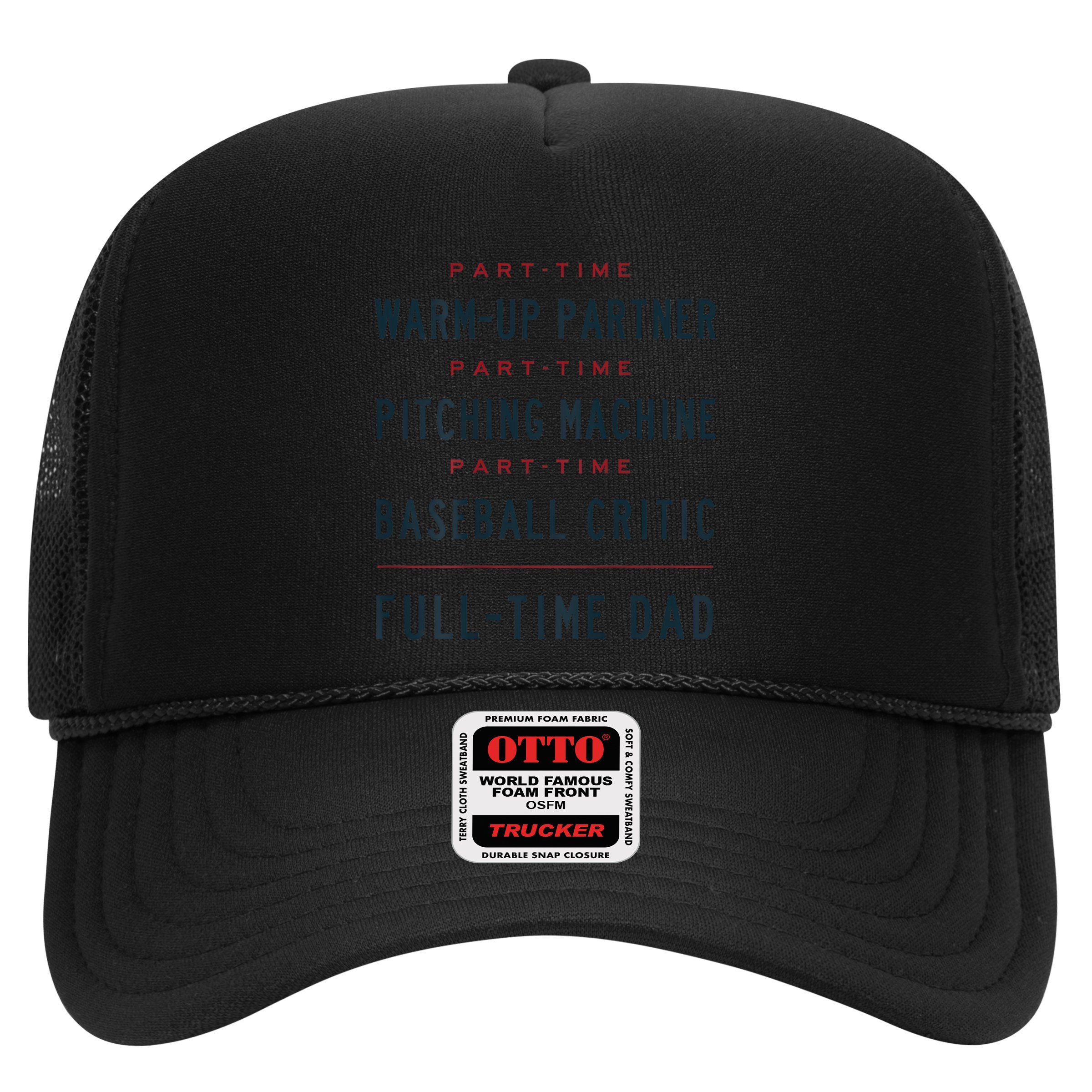 Part Time Warm Up Partner Pitching Baseball Full Time Dad Gift Hat