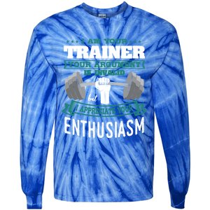 Personal Trainer Workout Coach Gym Fitness Instructor Gift Tie-Dye Long Sleeve Shirt