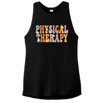 Physical Therapy Week Groovy Appreciation Day For Women Work Ladies PosiCharge Tri-Blend Wicking Tank