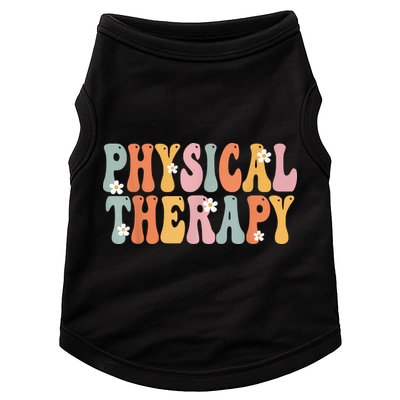 Physical Therapy Week Groovy Appreciation Day For Women Work Doggie Tank