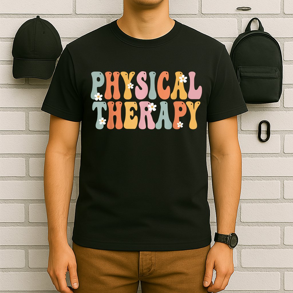 Physical Therapy Week Groovy Appreciation Day For Women Work T-Shirt