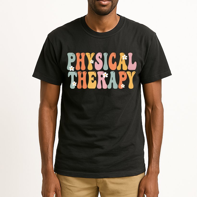 Physical Therapy Week Groovy Appreciation Day For Women Work Tall T-Shirt