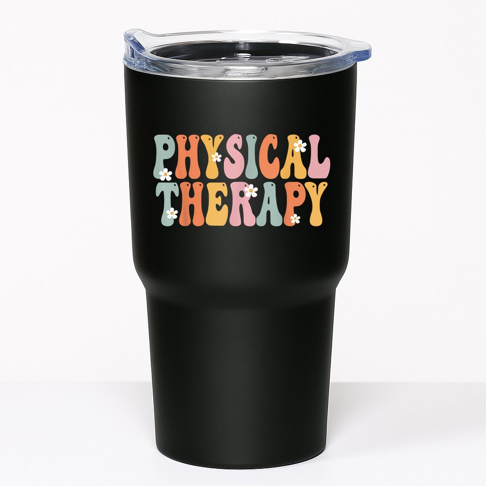 Physical Therapy Week Groovy Appreciation Day For Women Work Tumbler