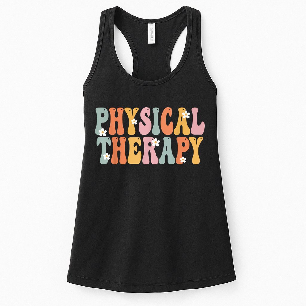 Physical Therapy Week Groovy Appreciation Day For Women Work Womens Tank Top