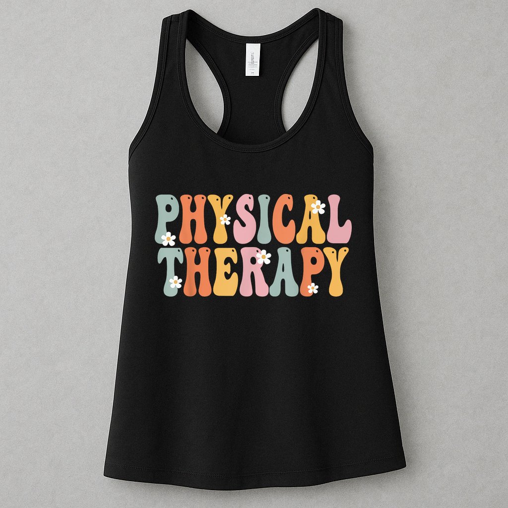 Physical Therapy Week Groovy Appreciation Day For Women Work Womens Tank Top