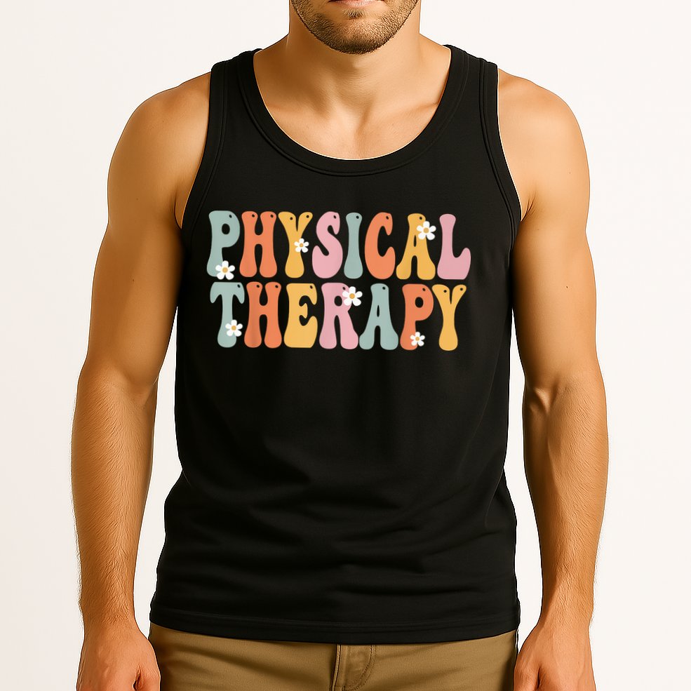 Physical Therapy Week Groovy Appreciation Day For Women Work Tank Top