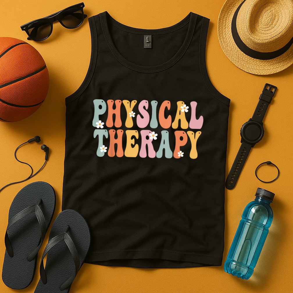 Physical Therapy Week Groovy Appreciation Day For Women Work Tank Top