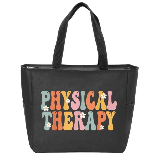 Physical Therapy Week Groovy Appreciation Day For Women Work Zip Tote Bag