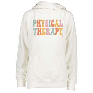 Physical Therapy Week Groovy Appreciation Day For Women Work Womens Funnel Neck Pullover Hood