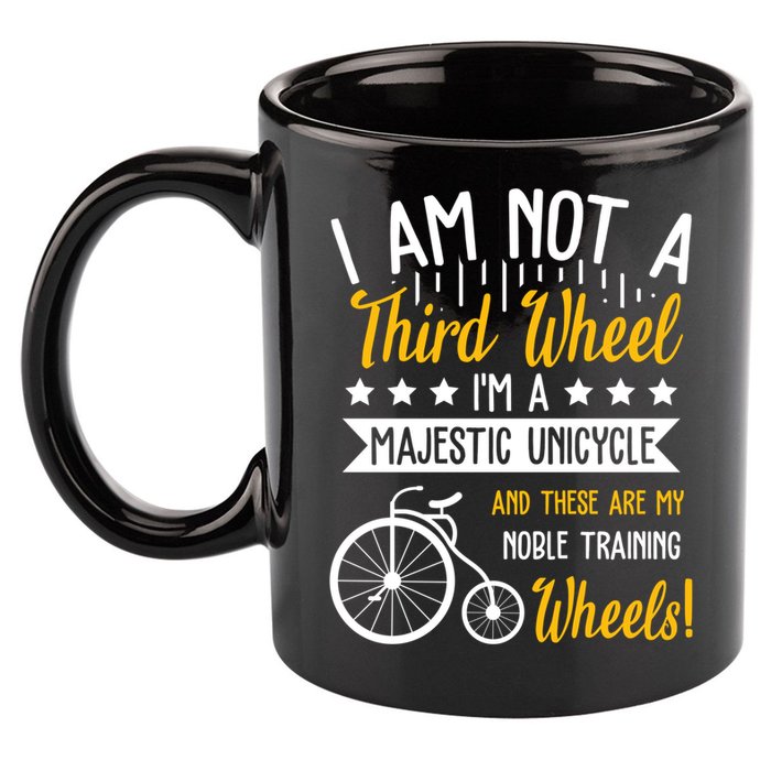 Professional Third Wheel Unicycle Dating Humor Sarcasm Gift 11oz C Handle Ceramic Mug