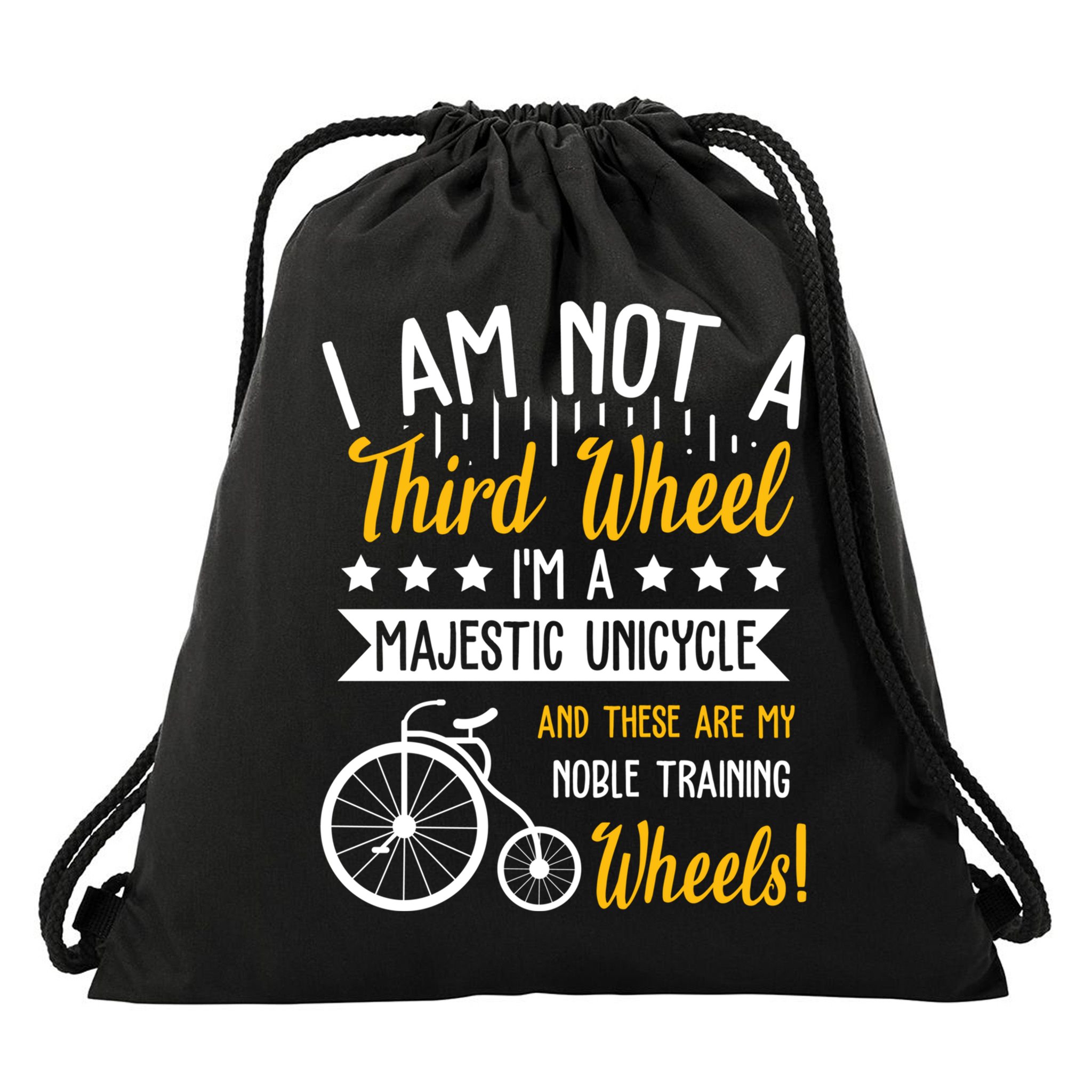 Professional Third Wheel Unicycle Dating Humor Sarcasm Gift Drawstring Bag